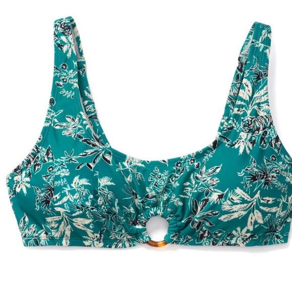 Ring Front Floral Vintage Swim Bikini Bra - Picture 7 of 8